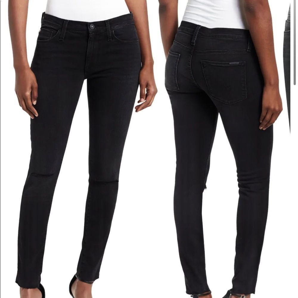 HUDSON Krista Super Black Skinny Jeans Midi Size 27